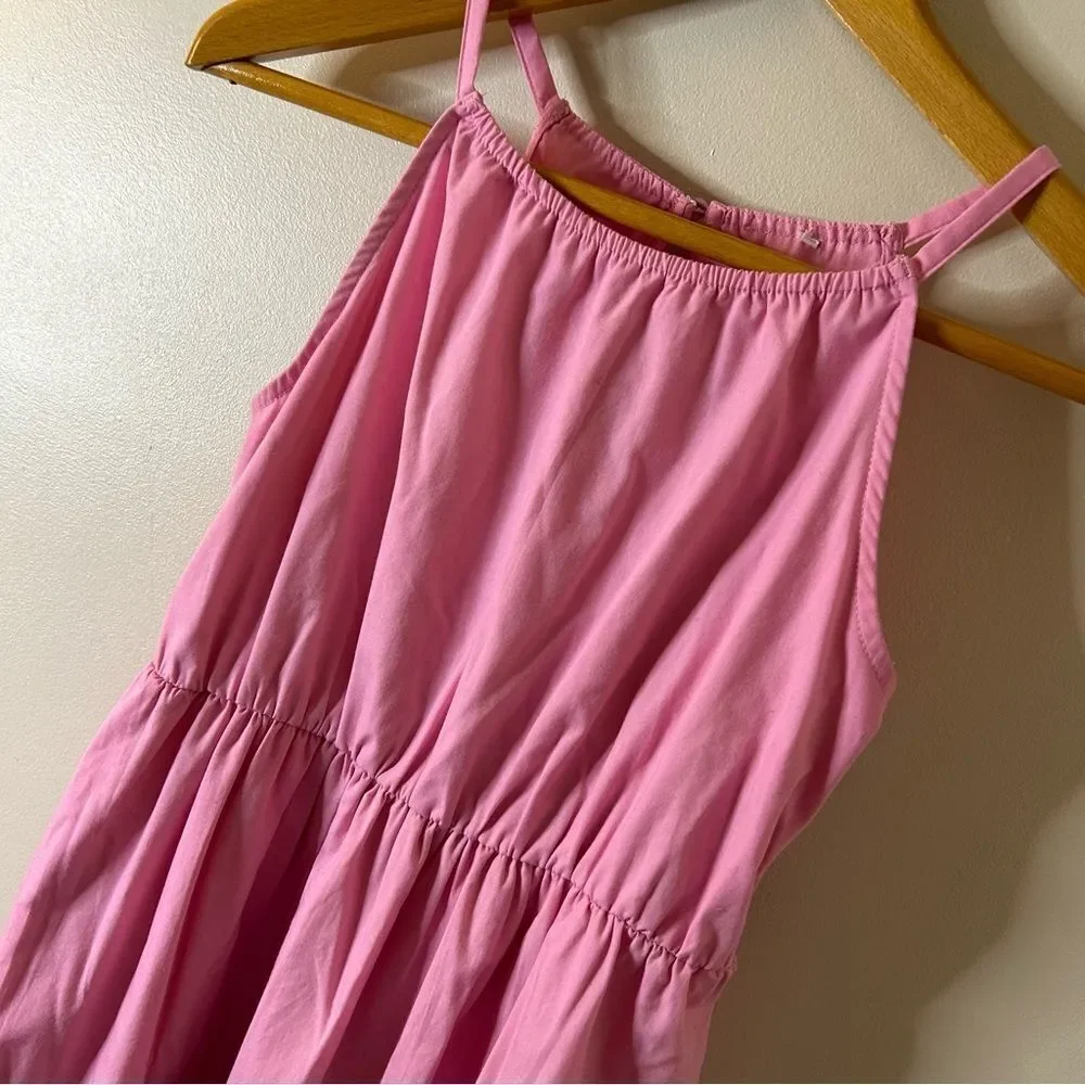 Abercrombie & Fitch 13/14 Pastel Pink Layered Tiered Maxi Prairie Dress Preppy